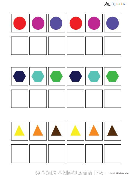 Learn Patterns with Pattern Strips- 6 Pieces - ABCABC Pages 5